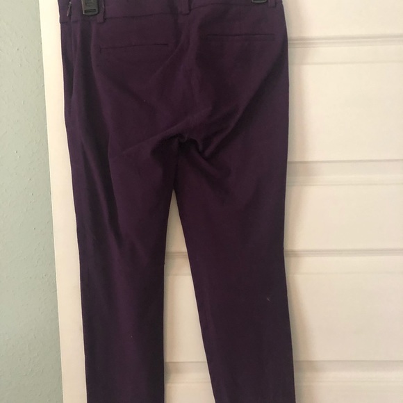 JCrew deep purple stretch work pants - Picture 2 of 3